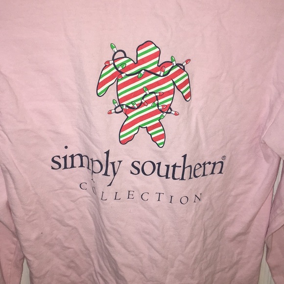 Girls 10-12 simplysouthern pink holiday sweatshirt - Picture 3 of 4